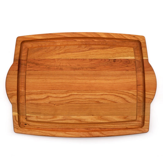 Cherry Carving Board with Handles-20" x 14"