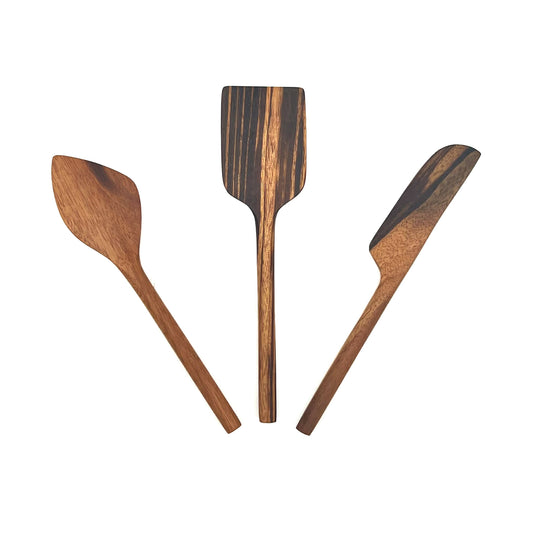 Exotic Jobillo Wooden Cheese Knives-Set of 3