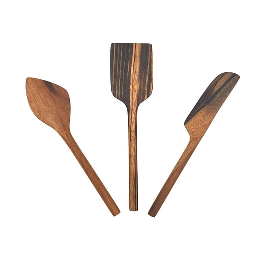 Exotic Jobillo Wooden Cheese Knives-Set of 3
