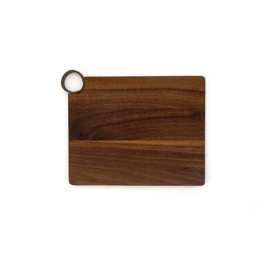 Rustic Walnut Small Rectangle Serving Board-10" x 8"