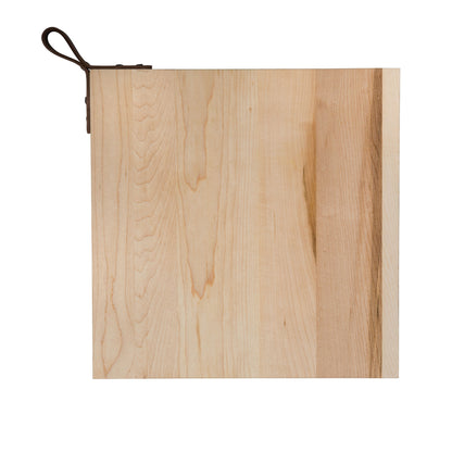 Maple Square Board with Leather Handle-12" x 12"