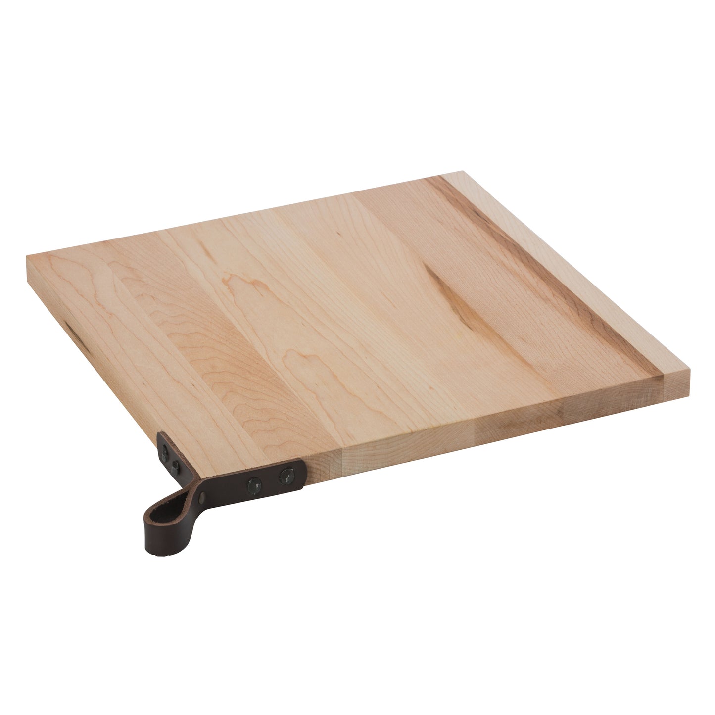 Maple Square Board with Leather Handle-12" x 12"