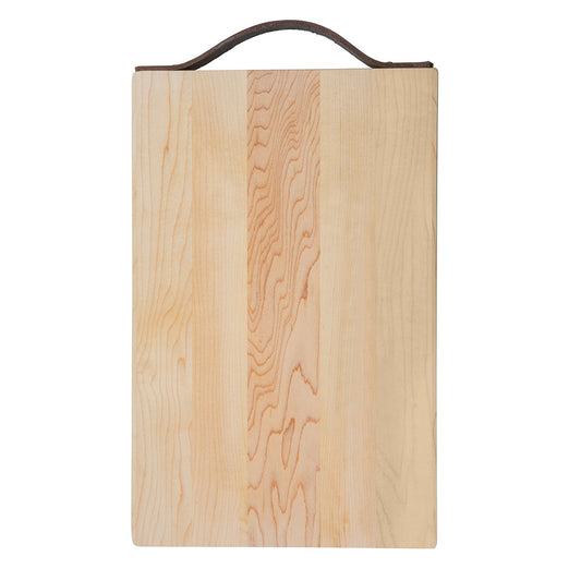 Maple Rectangle Board with Leather Handle-14" x 9"