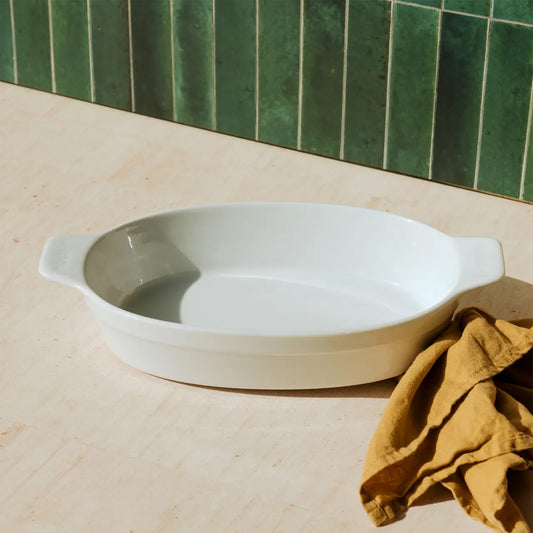 MADE IN 10 x 6.6" Oval Gratin Dish - White