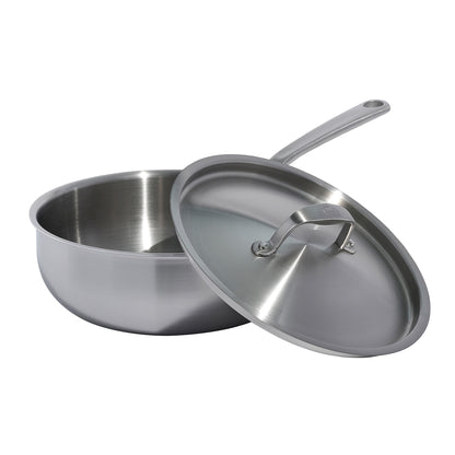 MADE IN Stainless Clad 3 qt. Saucier with Lid