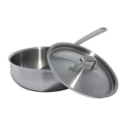 MADE IN Stainless Clad 3 qt. Saucier with Lid