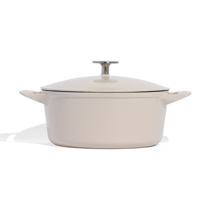 MADE IN Enameled Cast Iron 5.5 qt. Round Dutch Oven - Antique White