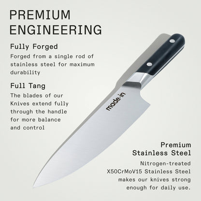 MADE IN 8" Chef's Knife-Truffle Black