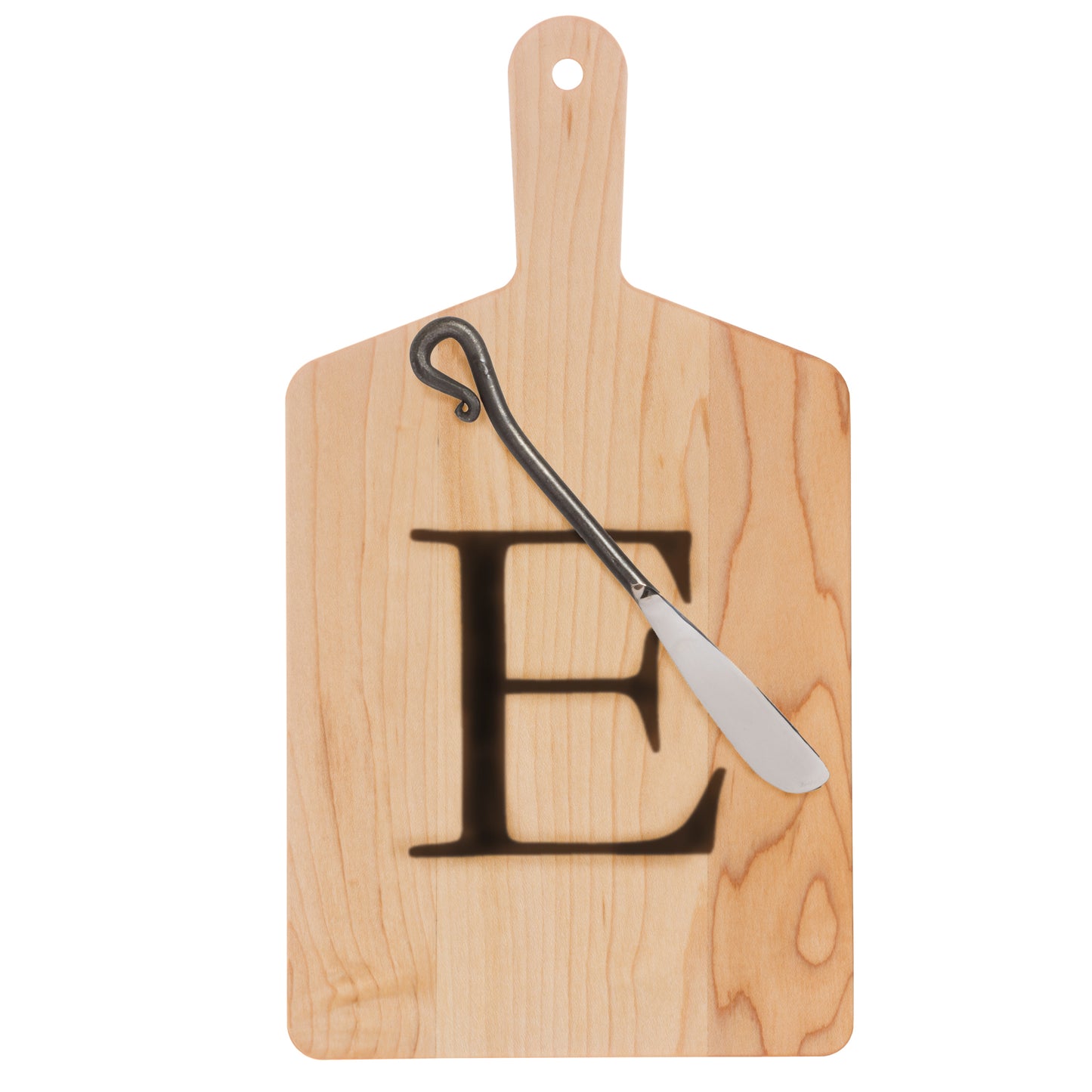 Monogrammed Maple Cheese Board Gift Pack