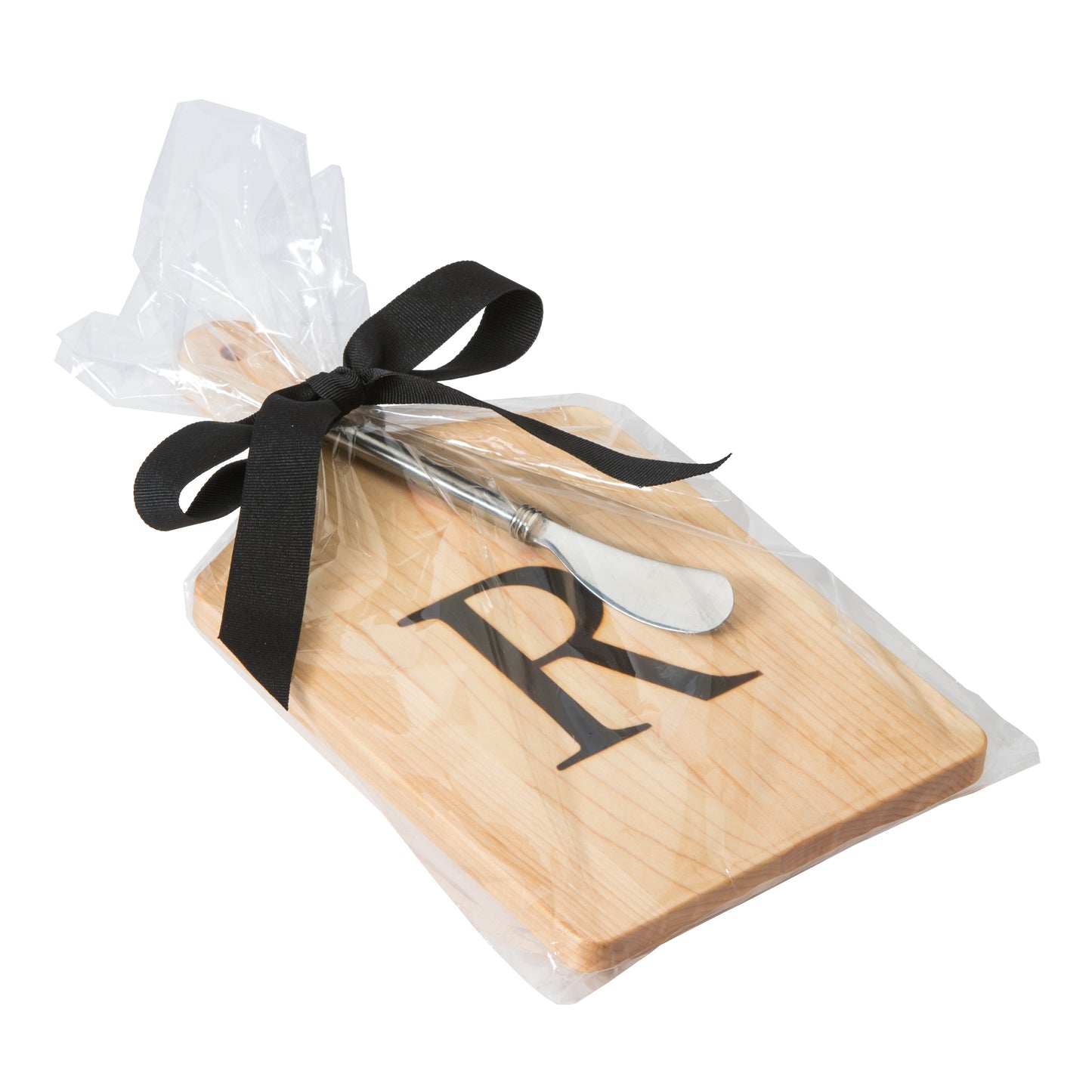 Monogrammed Maple Cheese Board Gift Pack