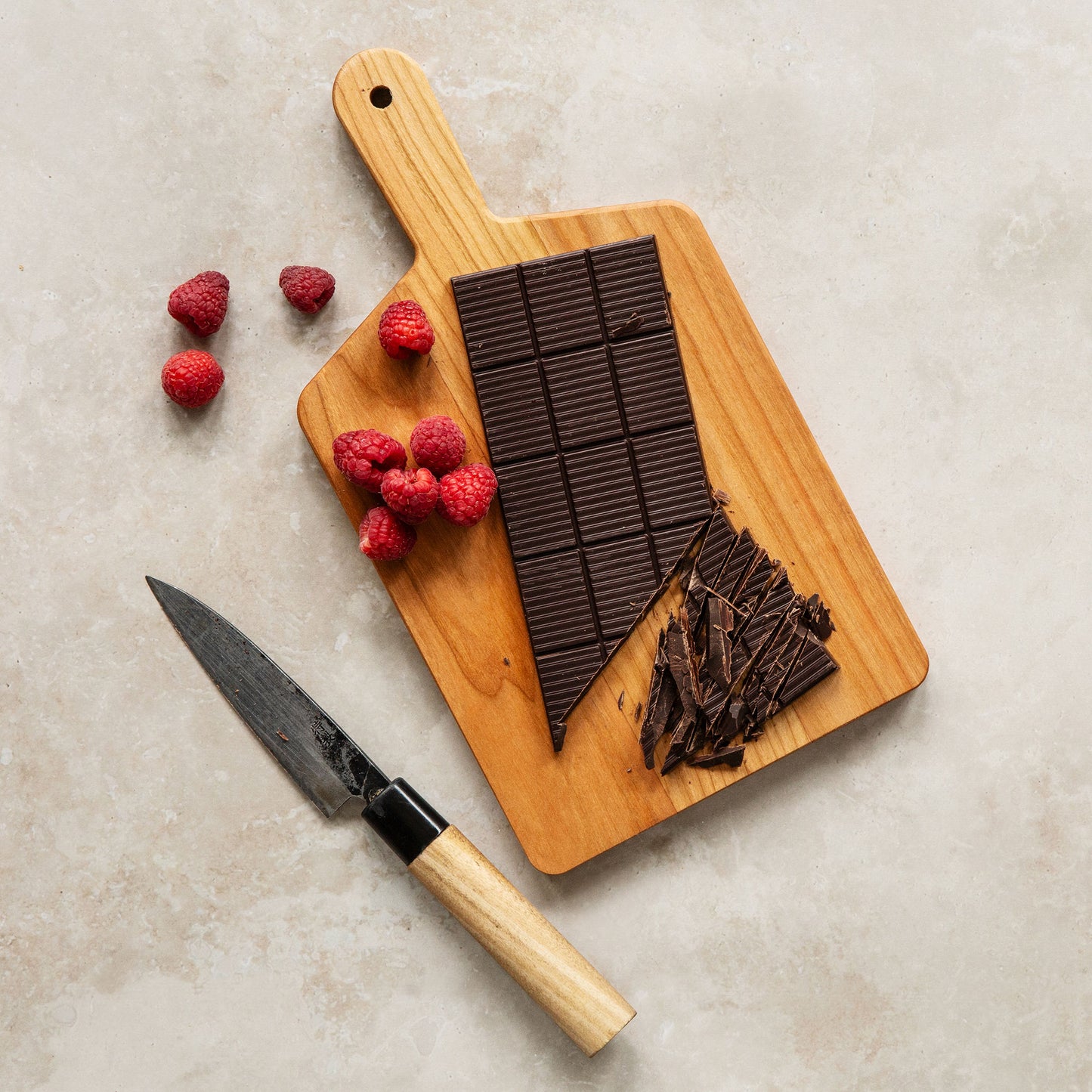 Cherry Rectangle Handle Cheese Board-11" x 6"
