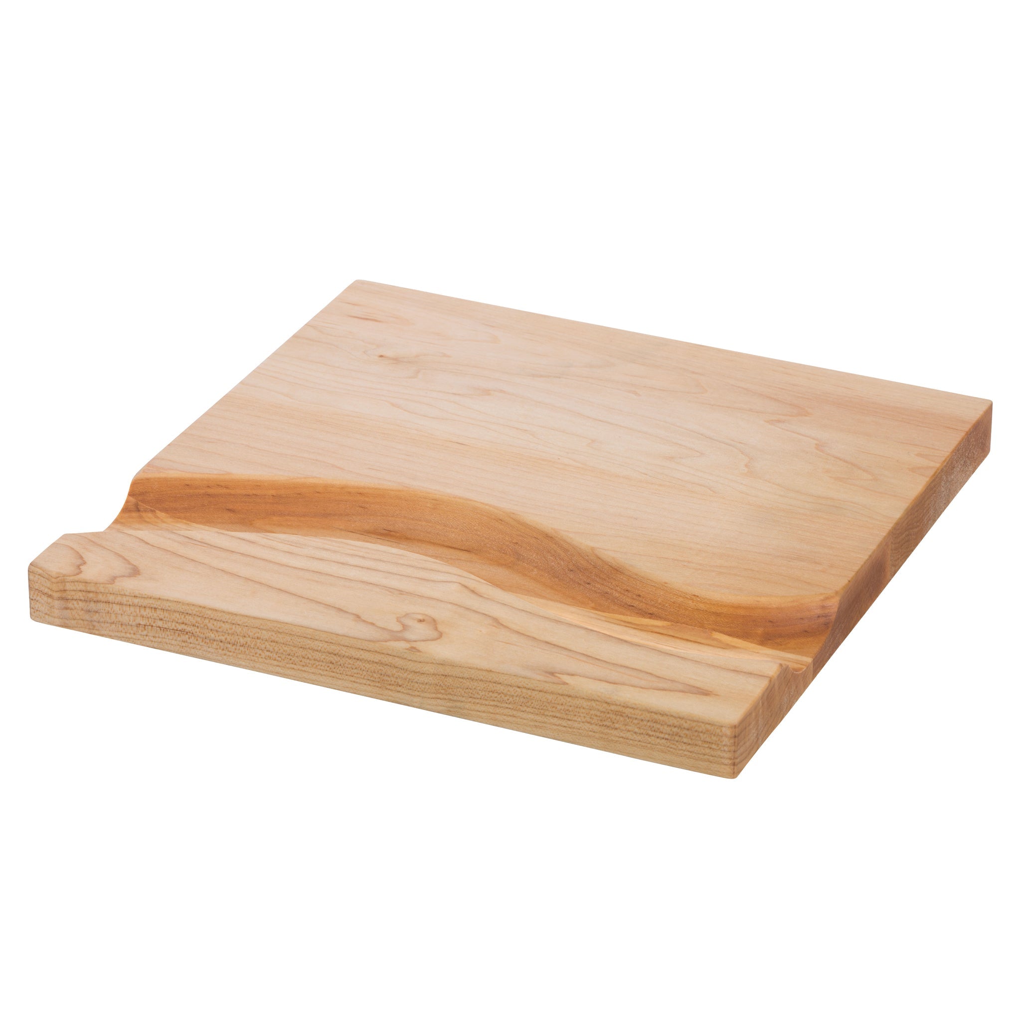 Maple Square Cheese Board With Cracker Groove-12 1/4