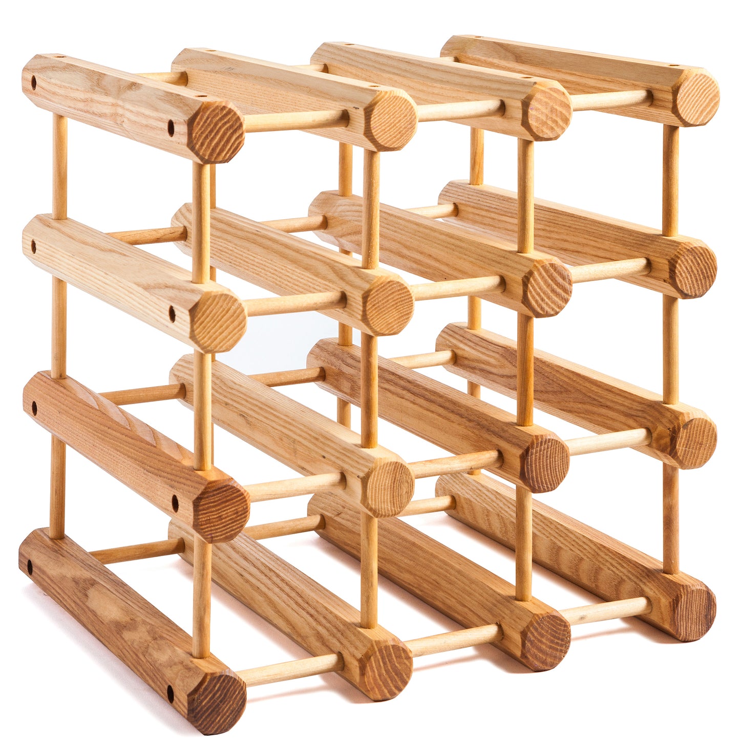 12 Bottle Wooden Ash Modular Wine Rack