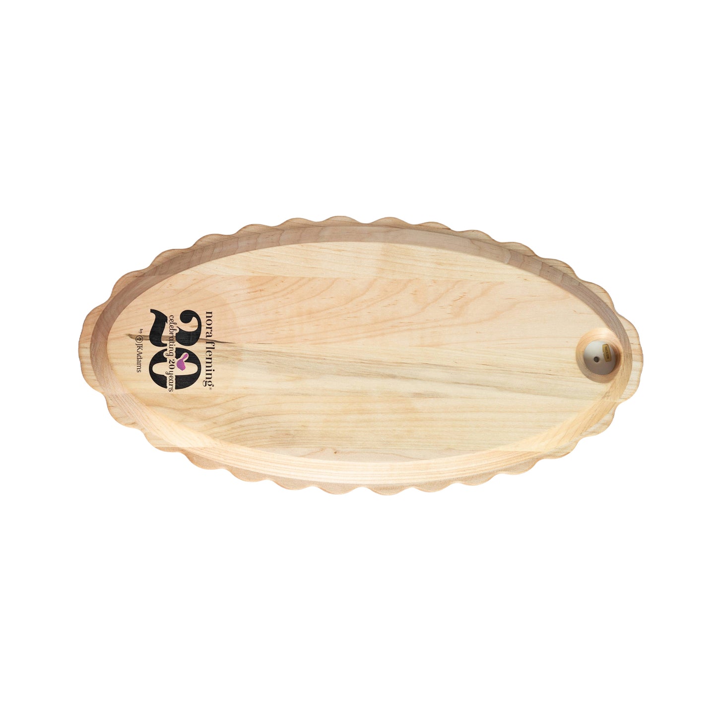 Nora Fleming Maple Scalloped Anniversary Tray