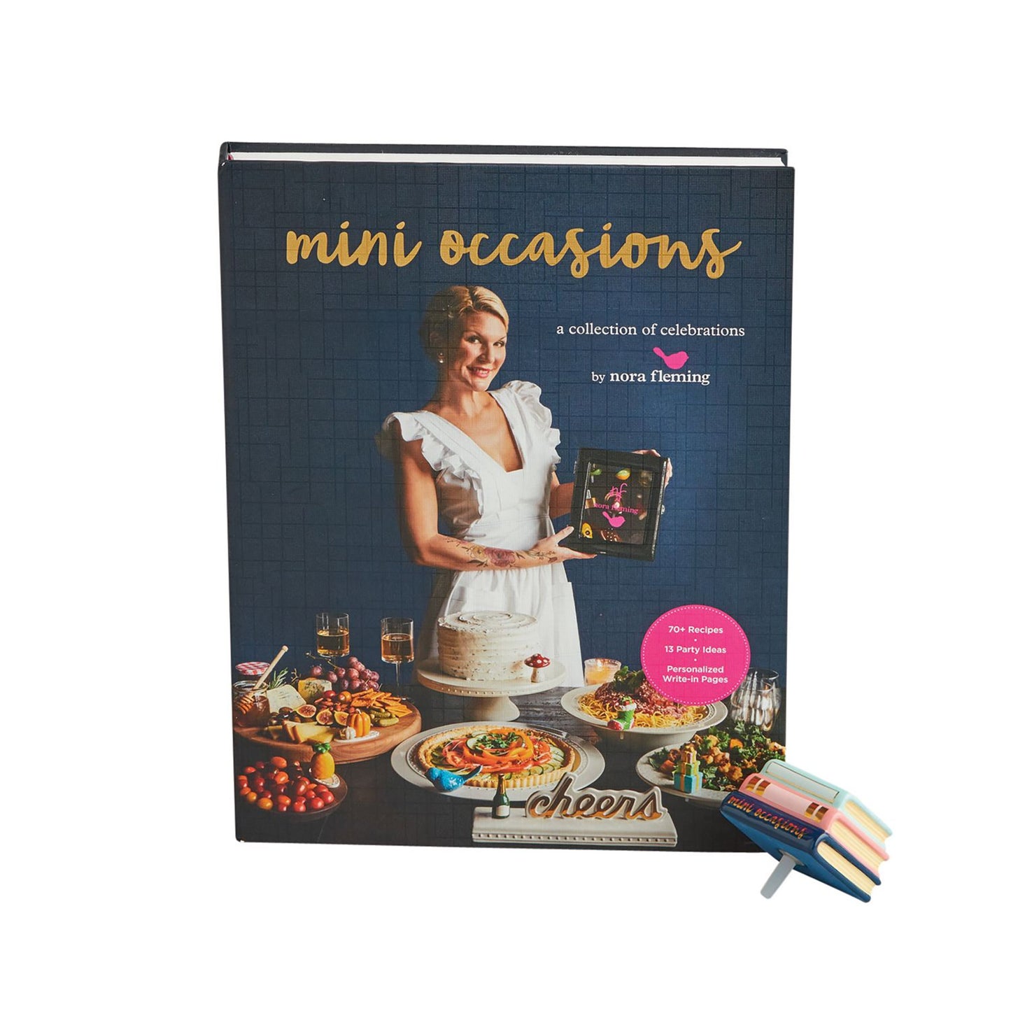 Nora Fleming Mini Occasions Book with Stack of Book Mini