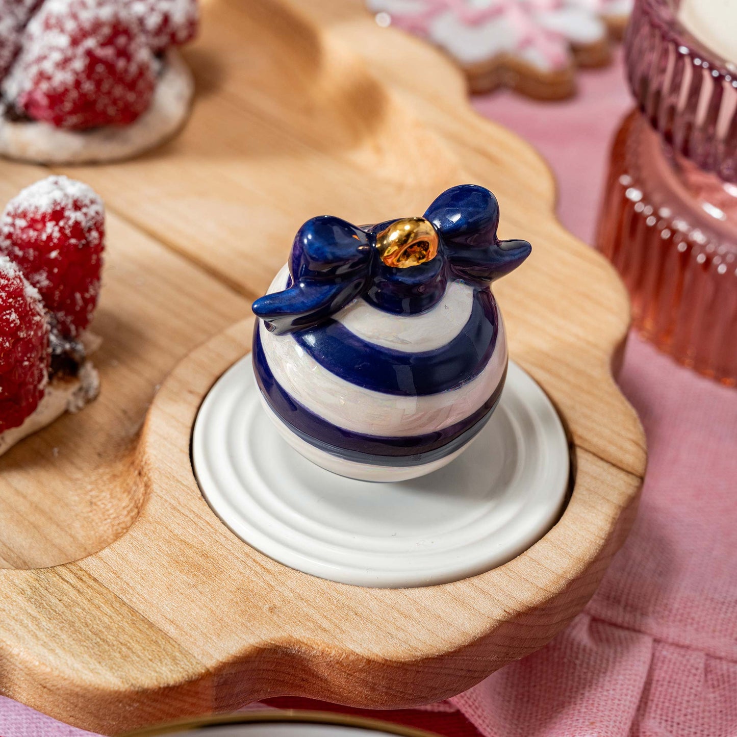 Nora Fleming Mini Deck the Halls Blue Ornament