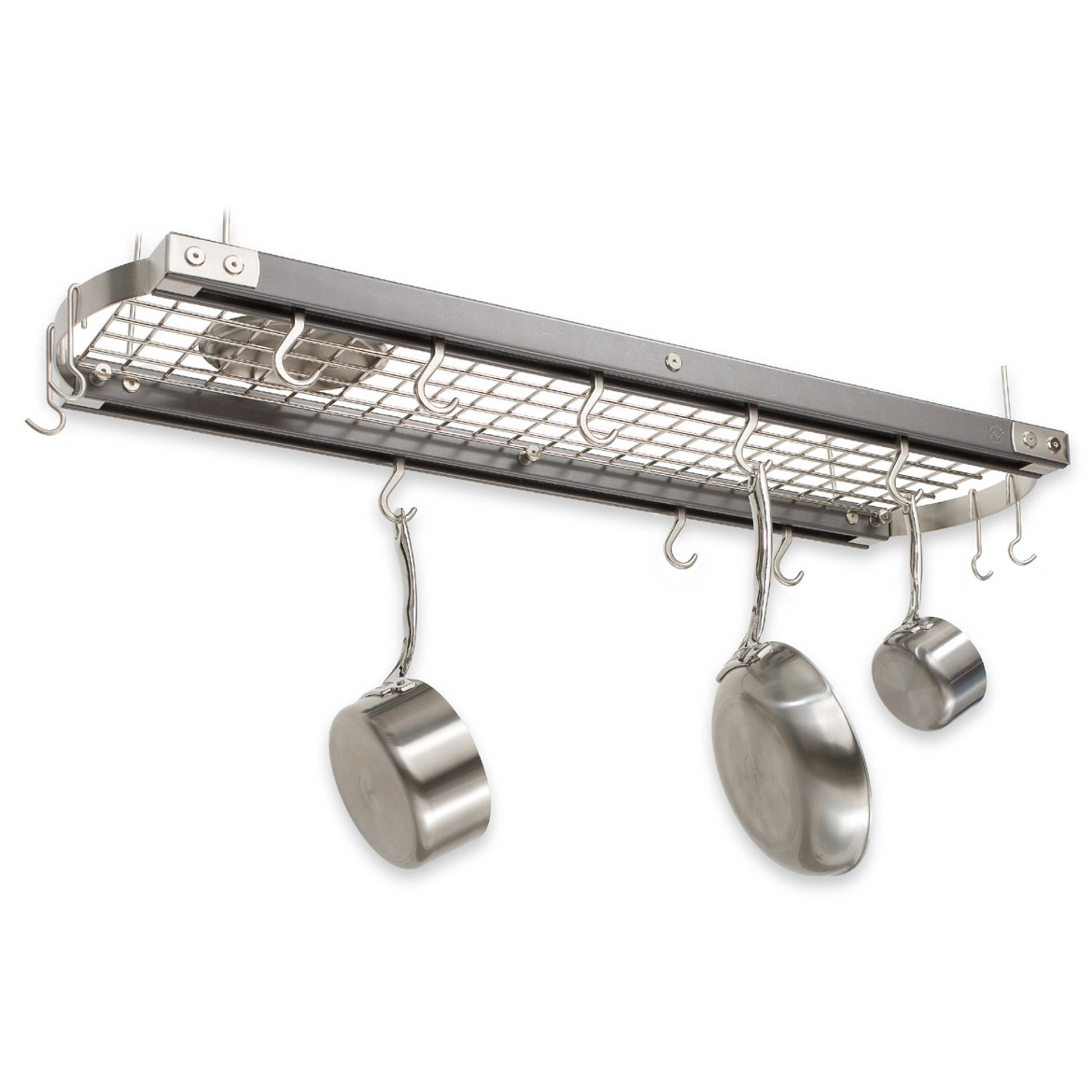 Maple Hanging Oval Pot Rack-39" x 13"