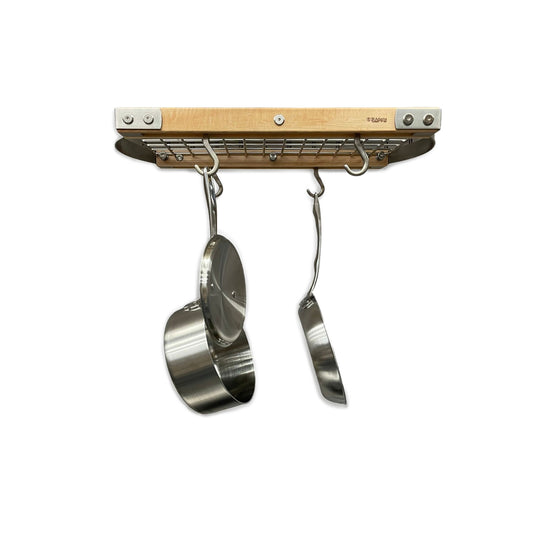 Maple Hanging Oval Pot Rack-24" x 13"