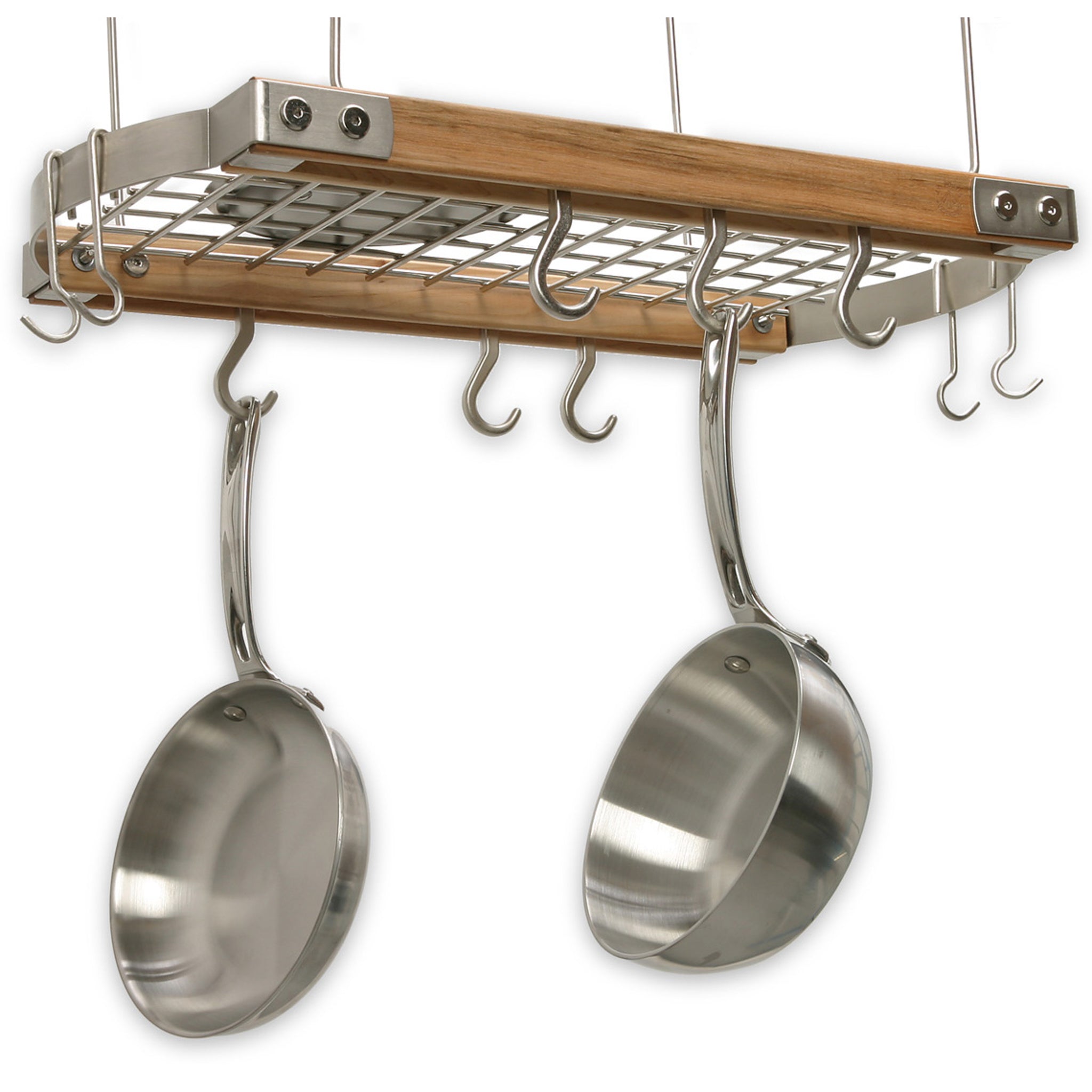 Maple Hanging Oval Pot Rack-24