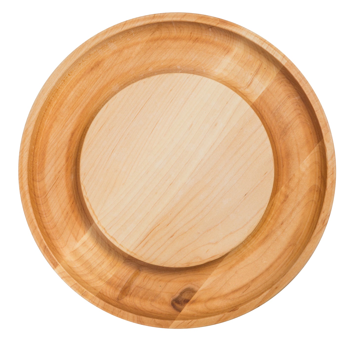 Maple Round Cheese Board with Cracker Groove-12"