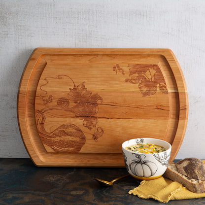 Laura Zindel Cherry Reversible Carving Board - More designs available