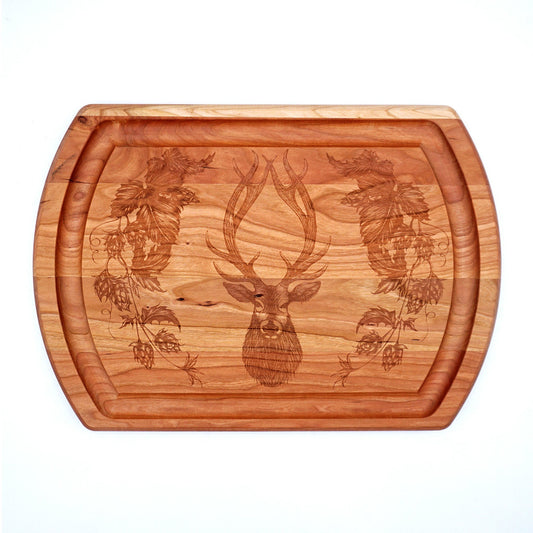 Laura Zindel Cherry Reversible Carving Board - Stag