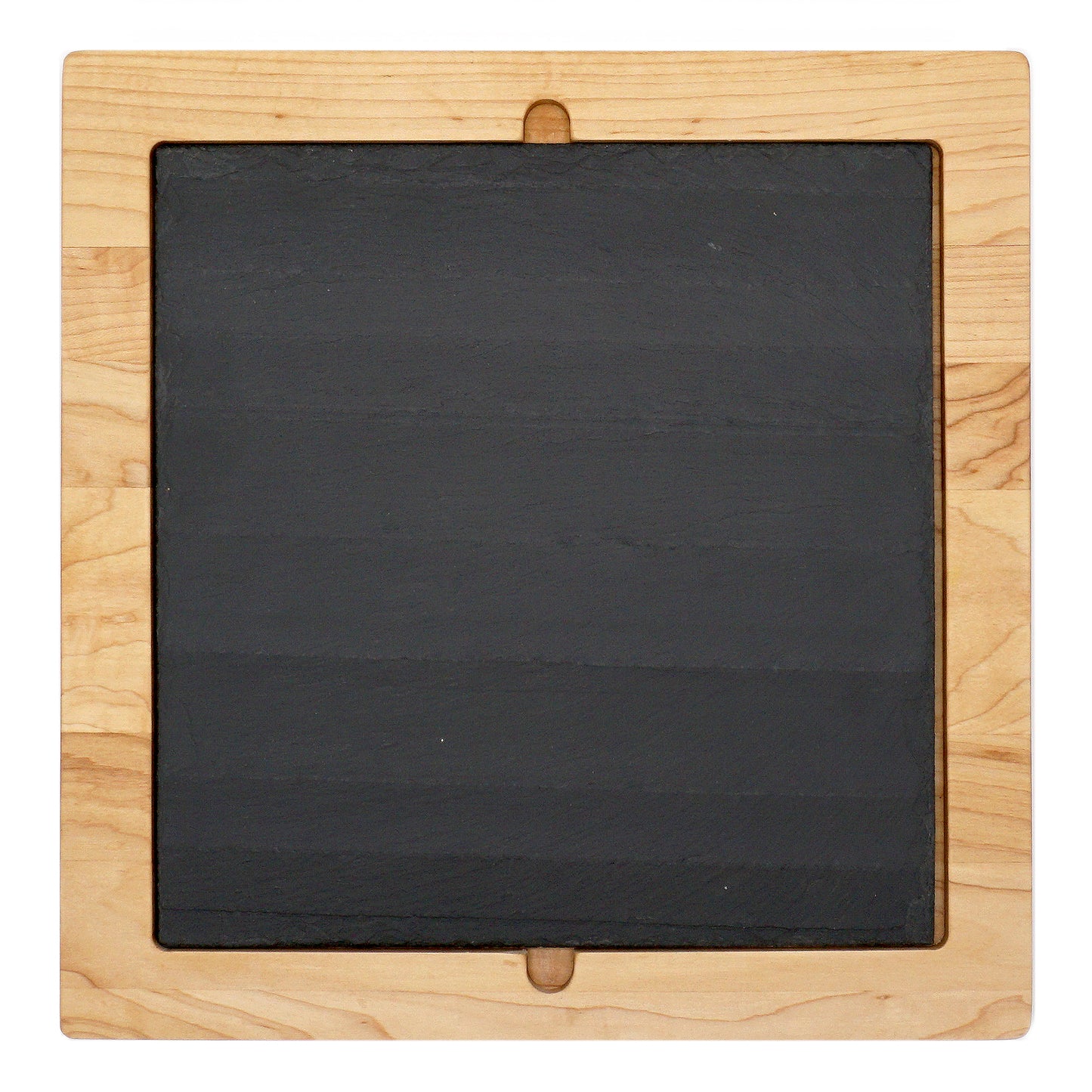 Maple Serving Tray with Slate Insert-14 3/4" x 14 3/4"