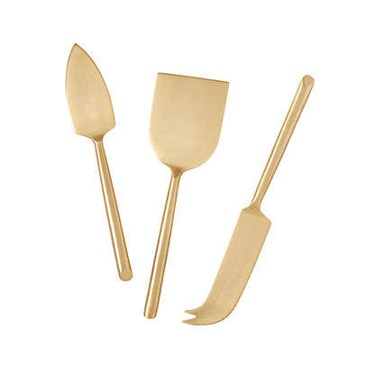 Gold Cheese Knife (Set of 3)