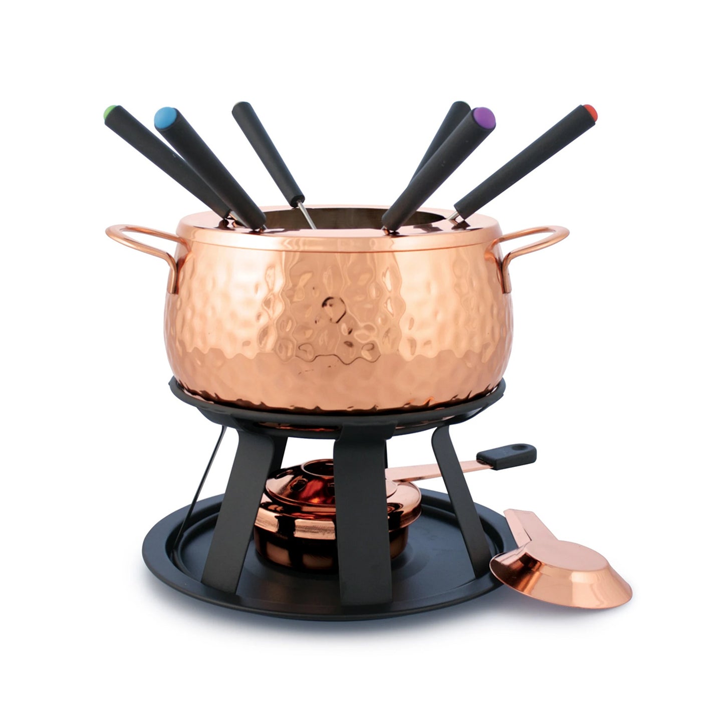Hammered Copper Fondue Pot