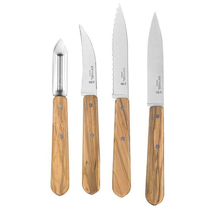 Opinel Olivewood Kitchen Essentials Knives Set