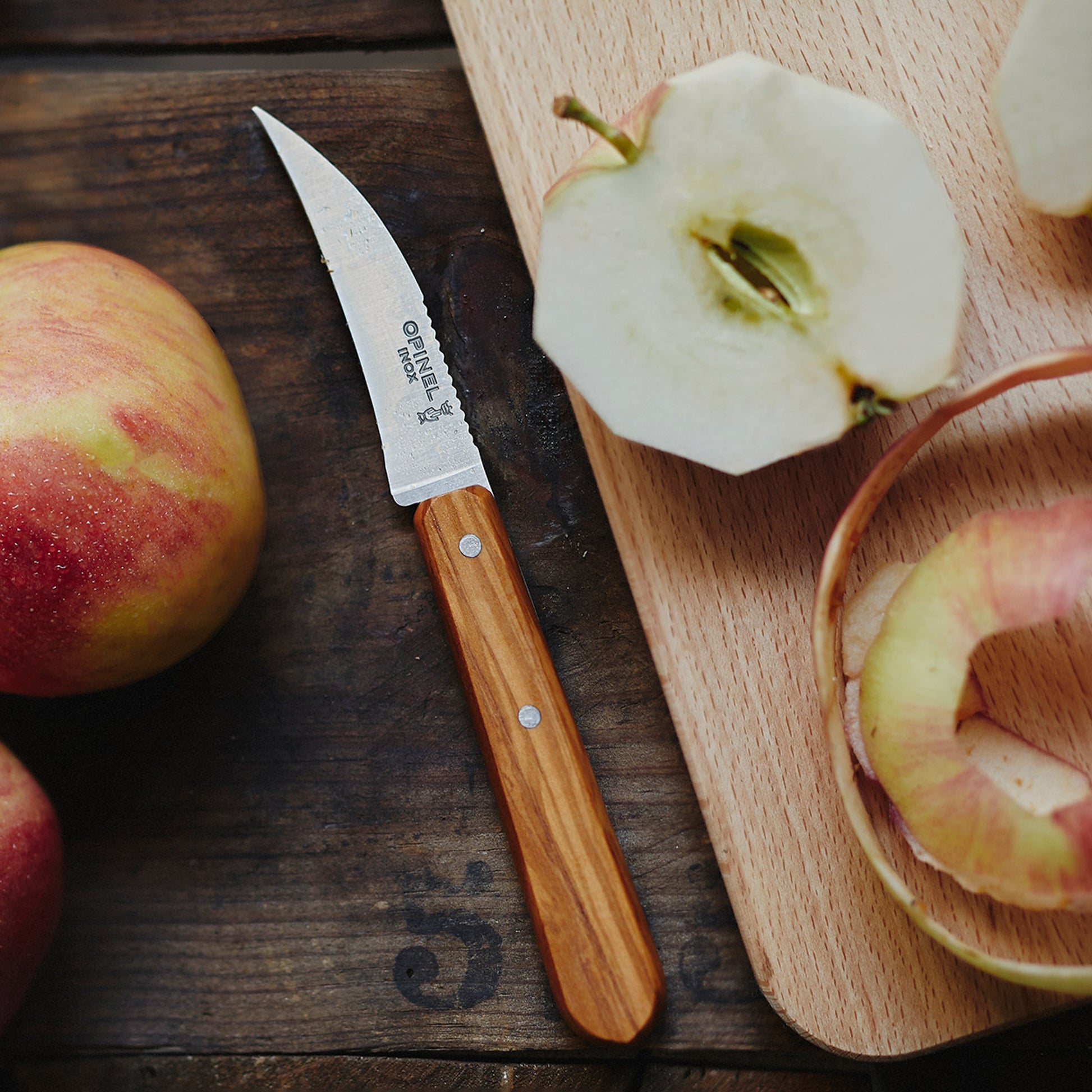 Opinel Olivewood Kitchen Essentials Knives Set