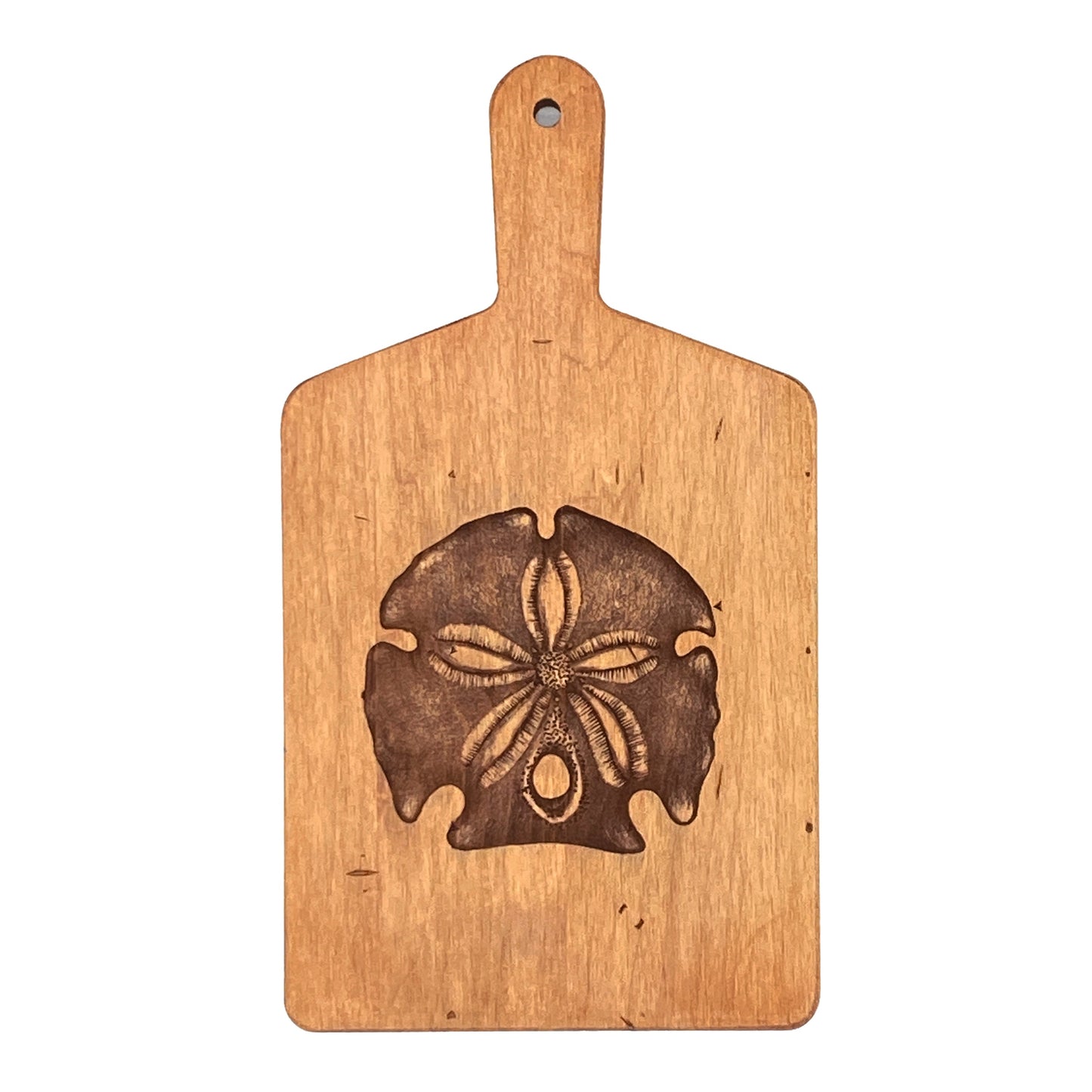Laura Zindel Artisan Maple Rectangle Handled Serving Board -Sand Dollar