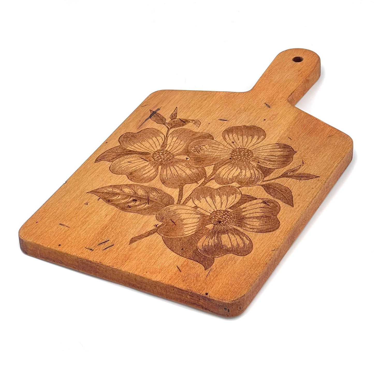 Artisan Maple Rectangle Handled Serving Board - Vintage Dogwood