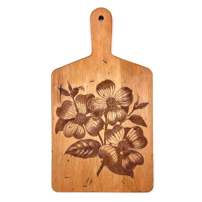 Artisan Maple Rectangle Handled Serving Board - Vintage Dogwood