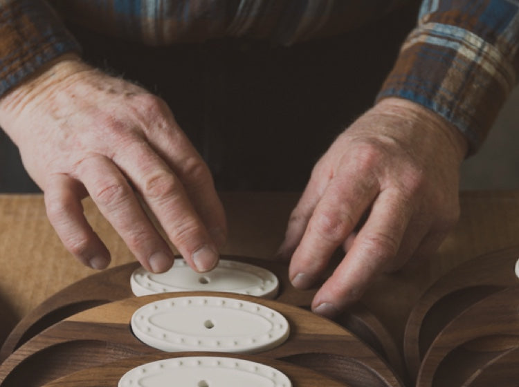 Hands holding boards