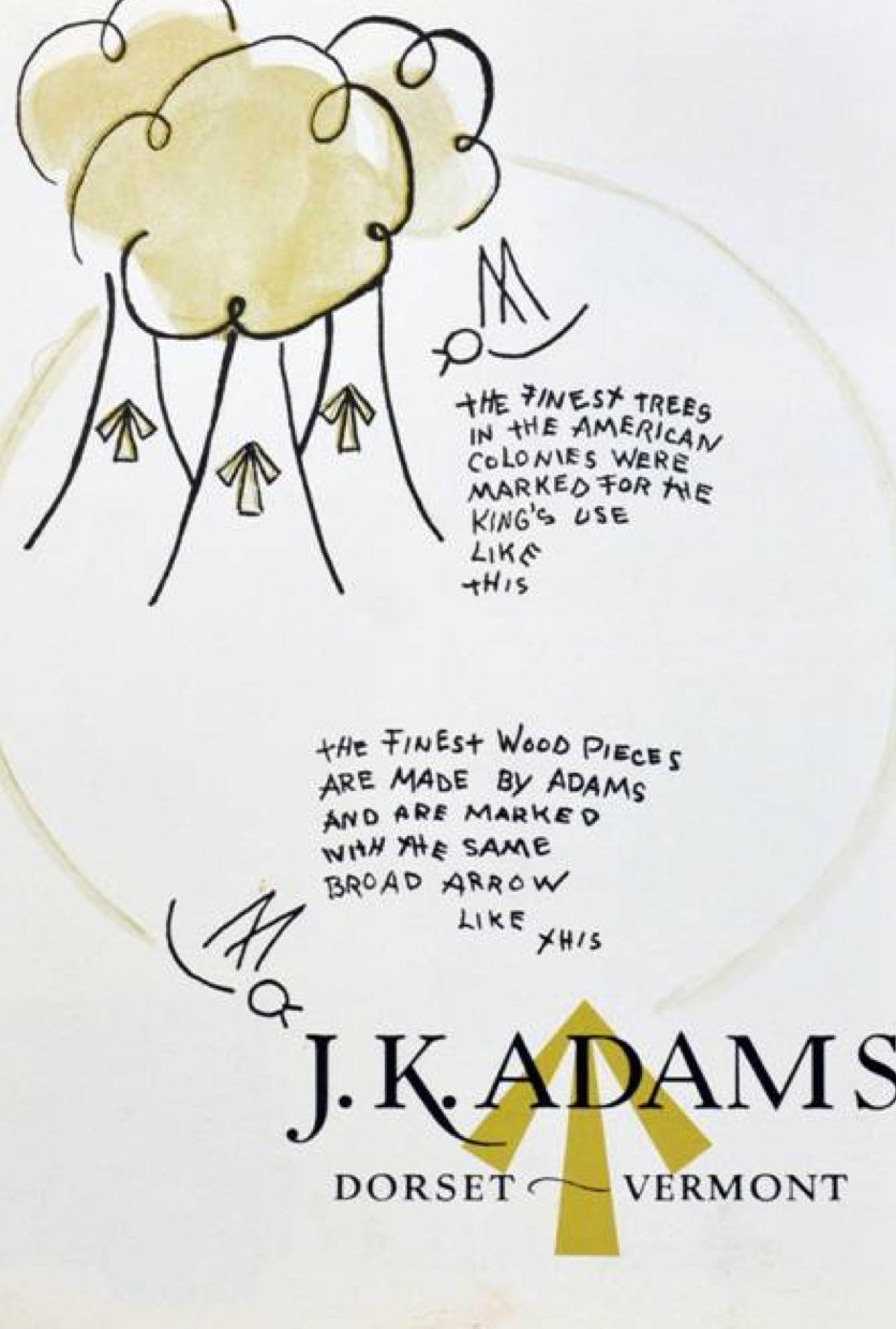 Historic sketch about JK Adams logo
