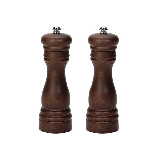 6" Salt & Pepper Mill Set-Walnut Stain