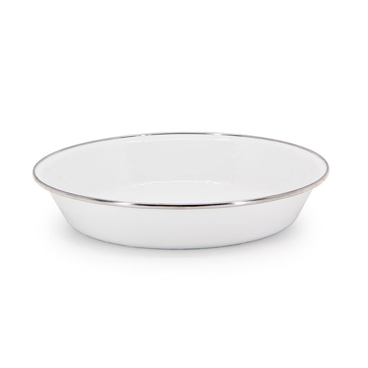 Enamel Pie Plate-White