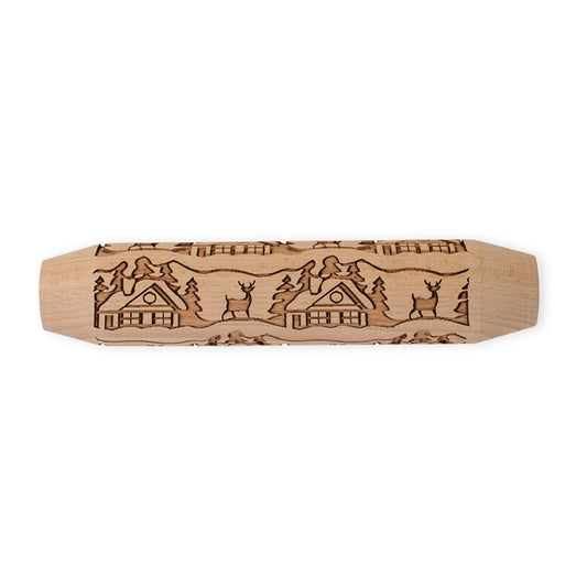 Embossed Woodland Cottage Rolling Pin