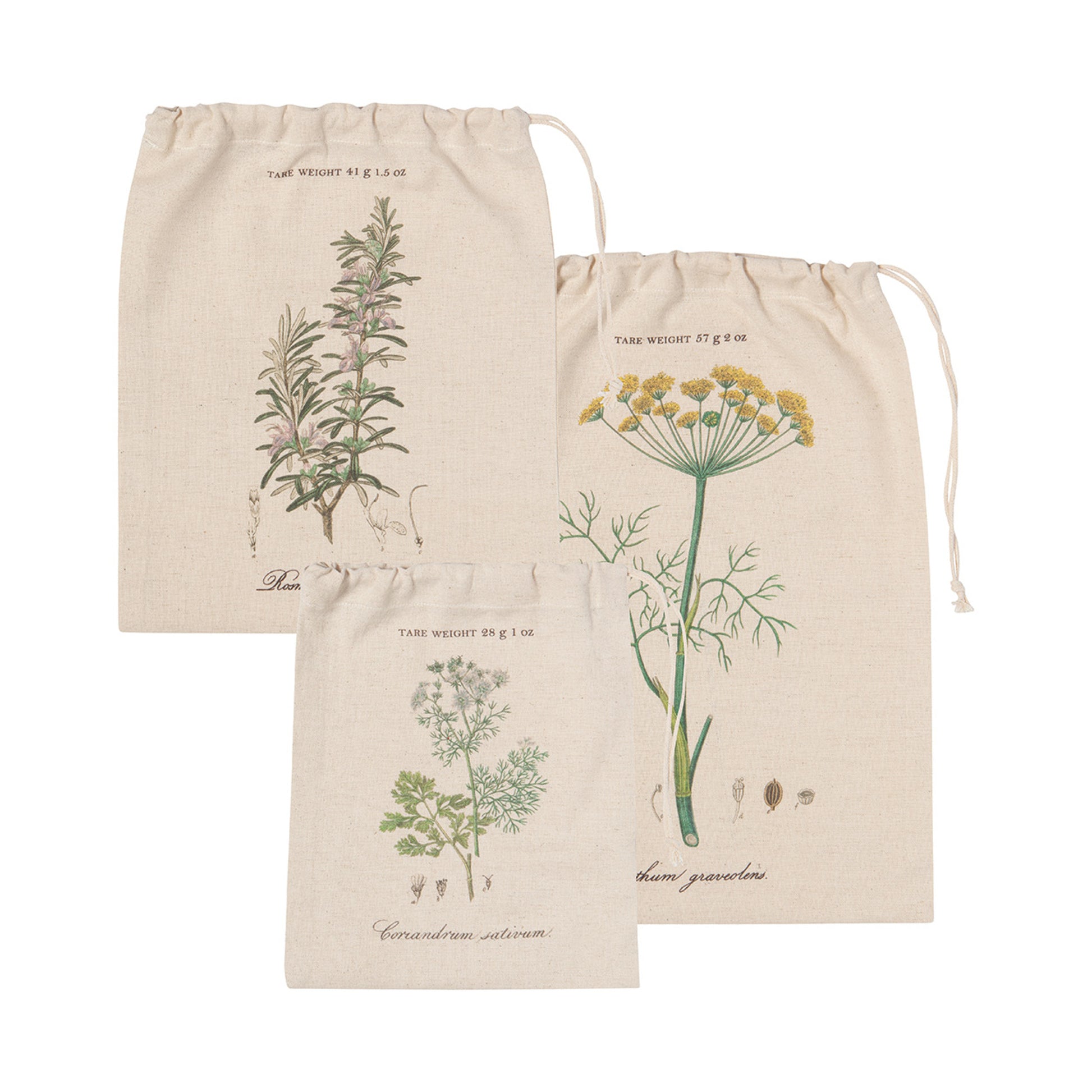 Garden Herbs Produce Bags (Set of 3)