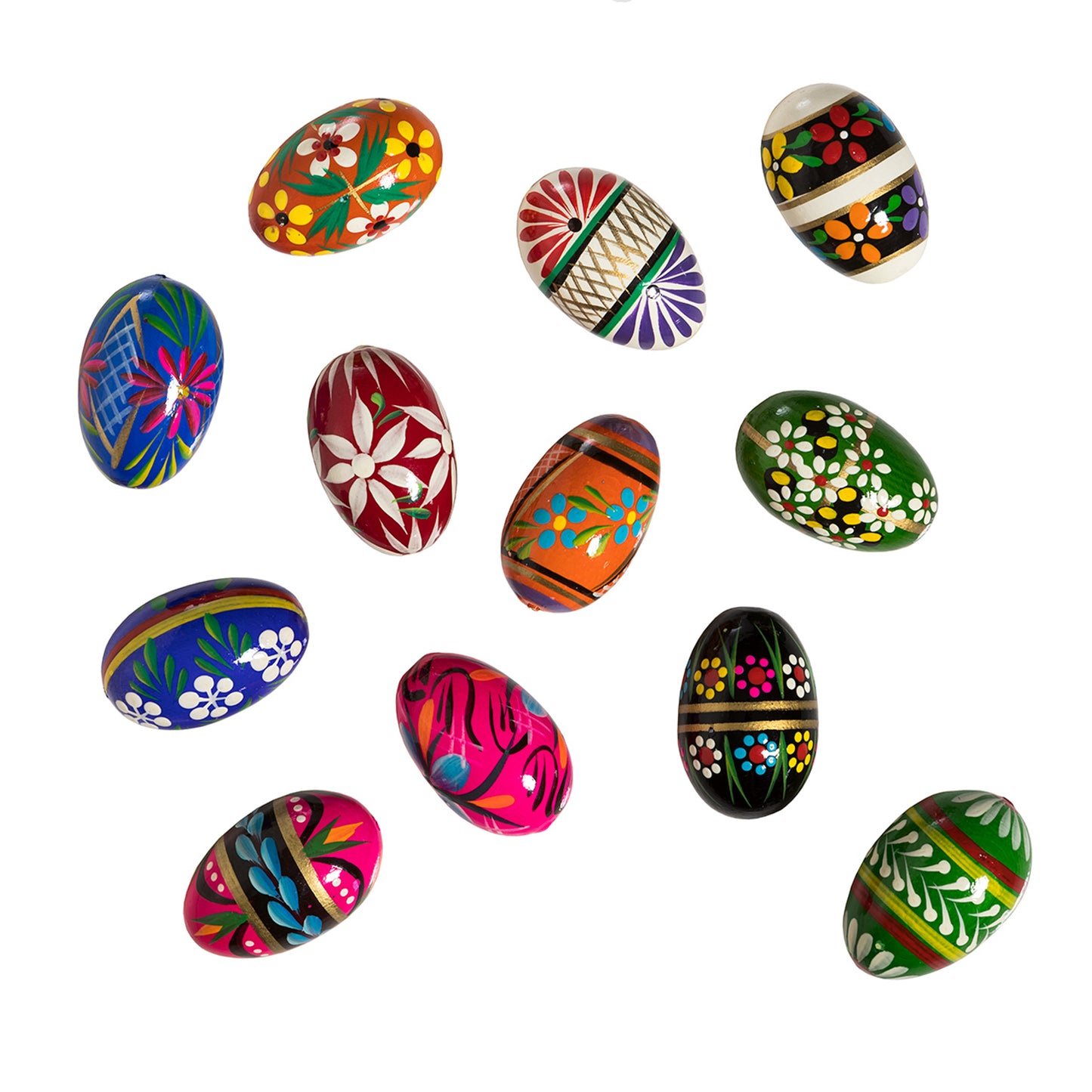 Polish Hand Painted Wooden Eggs