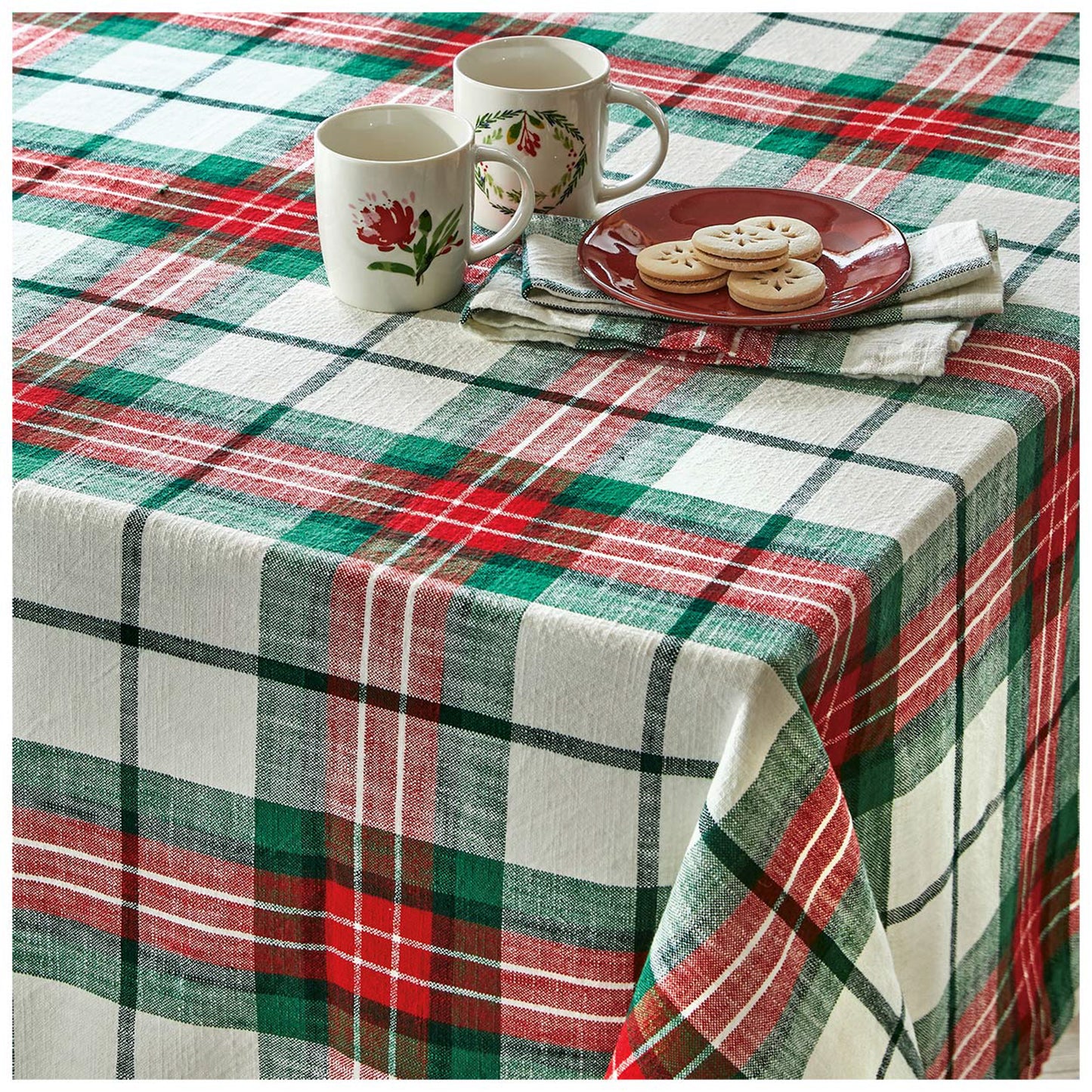 Festive Plaid Tablecloth