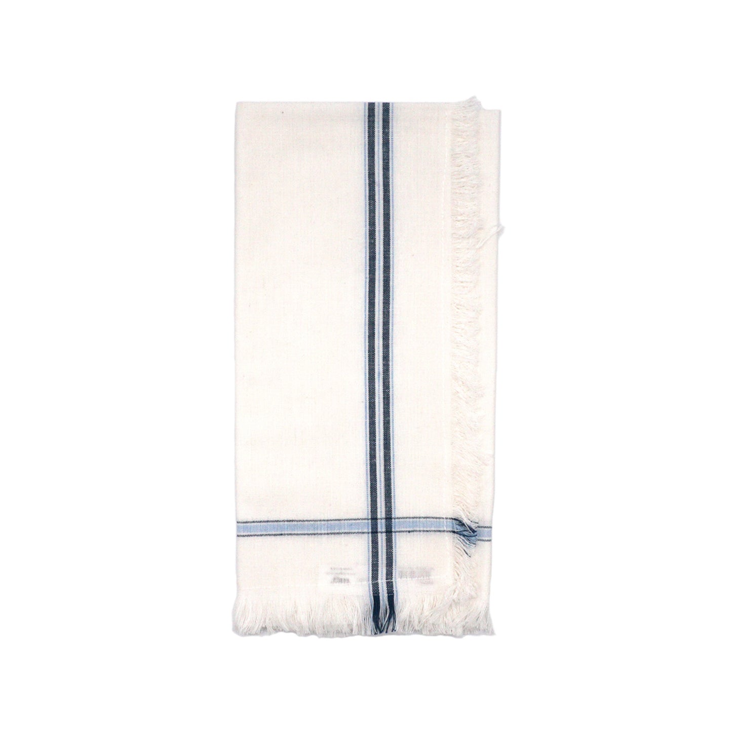 Napkin-White with Blue Stripe