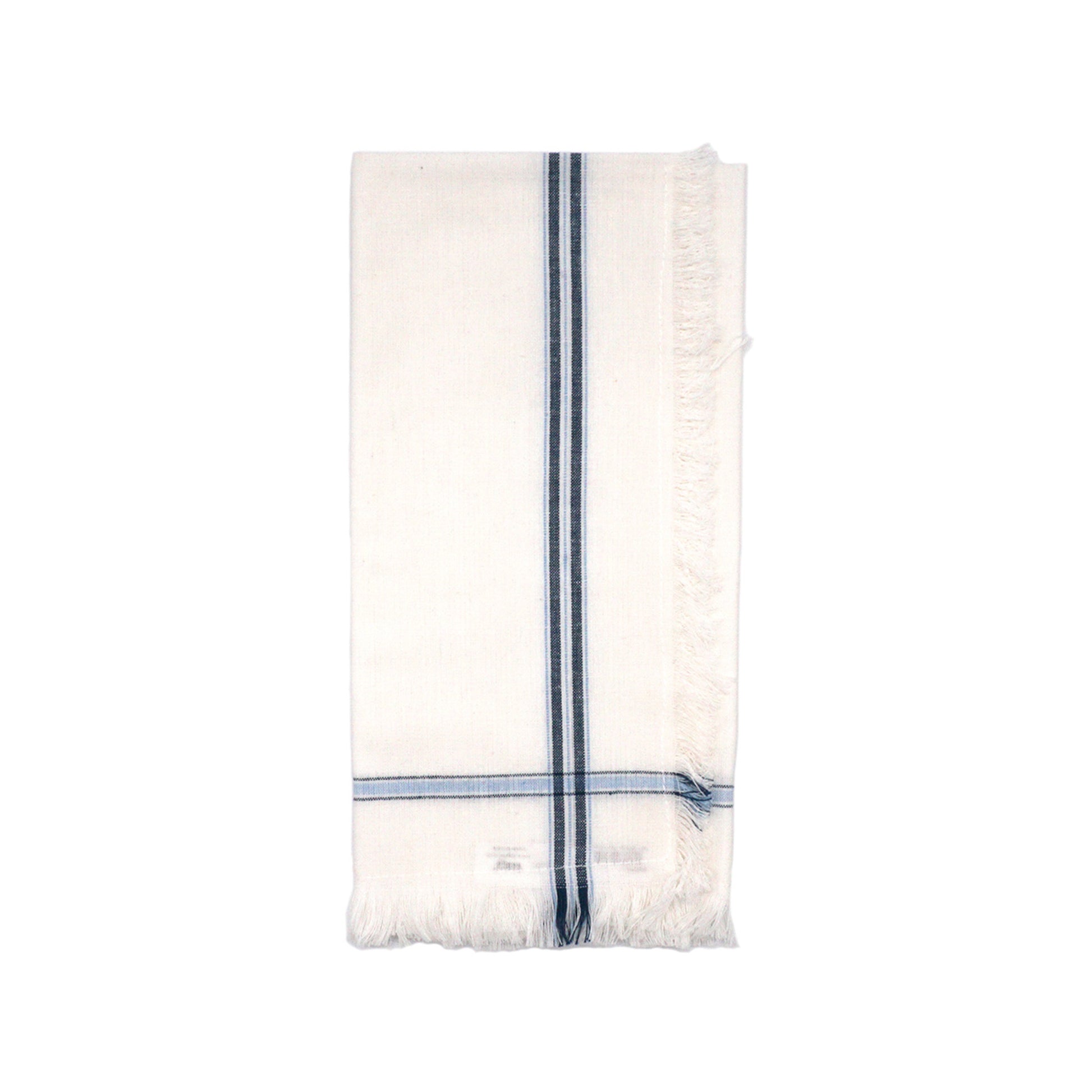 Napkin-White with Blue Stripe