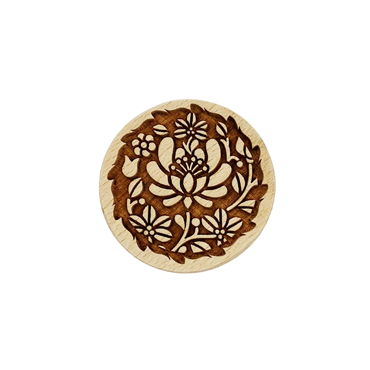Wooden Flower Cookie Stamp