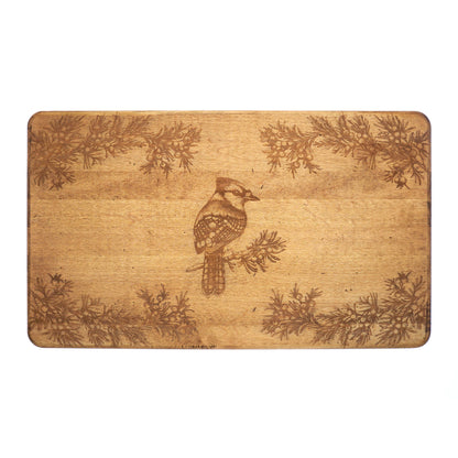 Laura Zindel Maple Artisan Serving Board - Blue Jay
