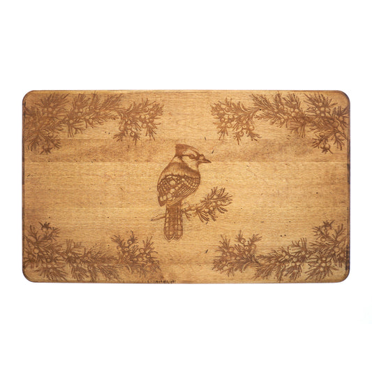 Laura Zindel Maple Artisan Serving Board - Blue Jay