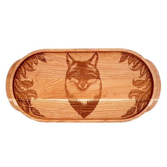 Laura Zindel Cherry Oval Wooden Serving Tray - More designs available