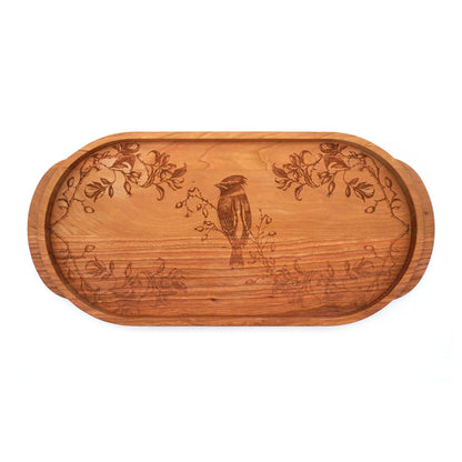 Laura Zindel Cherry Oval Wooden Serving Tray - More designs available