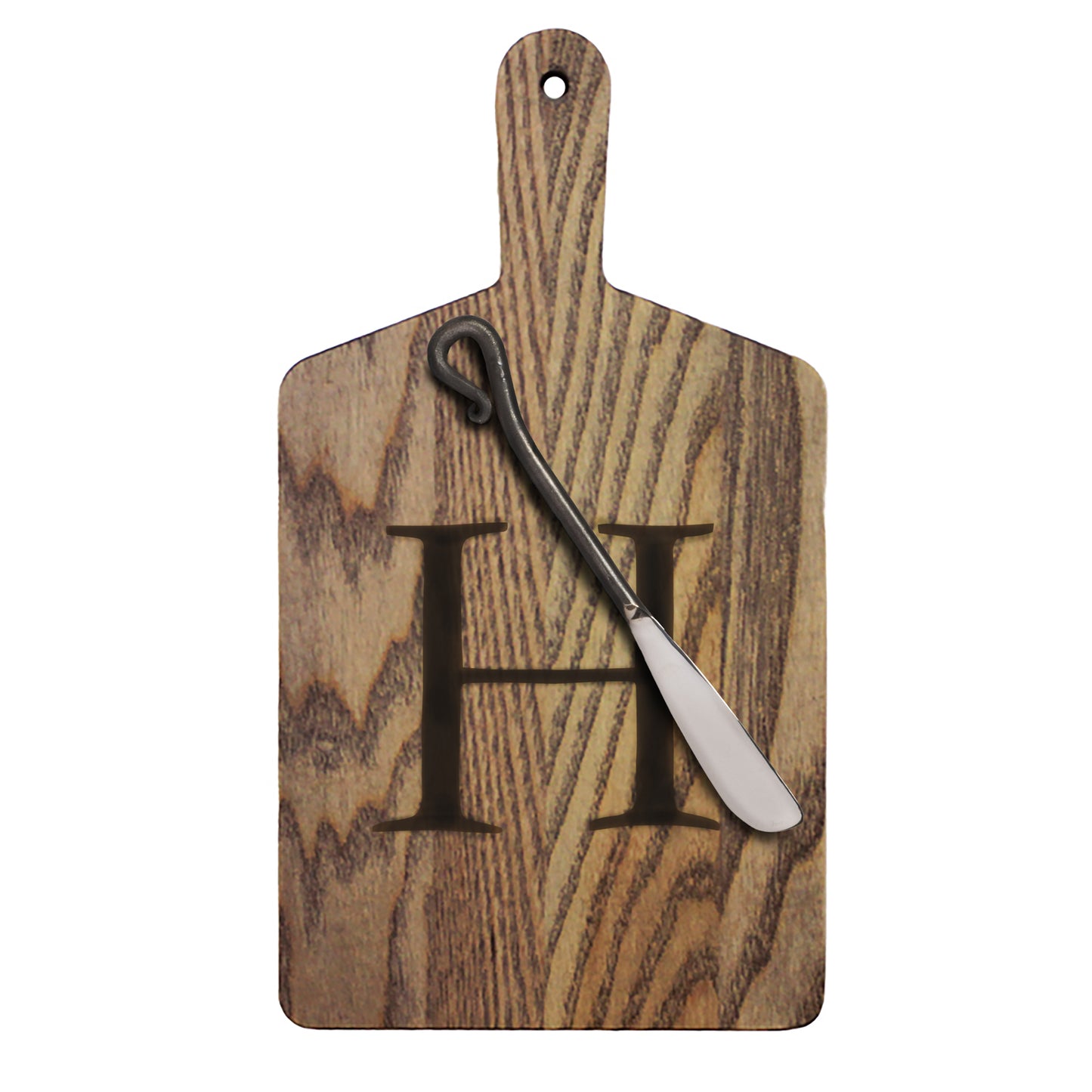 Monogrammed Driftwood Cheese Board Gift Pack